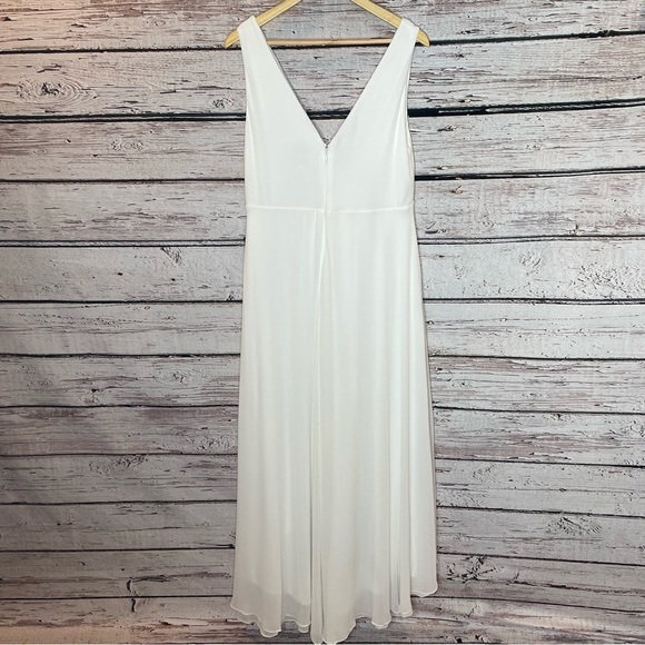 🏷️ NWT Torrid Size 12 Special Occasion Ivory Chiffon Sleeveless Hi Lo Dress NEW - Picture 7 of 15